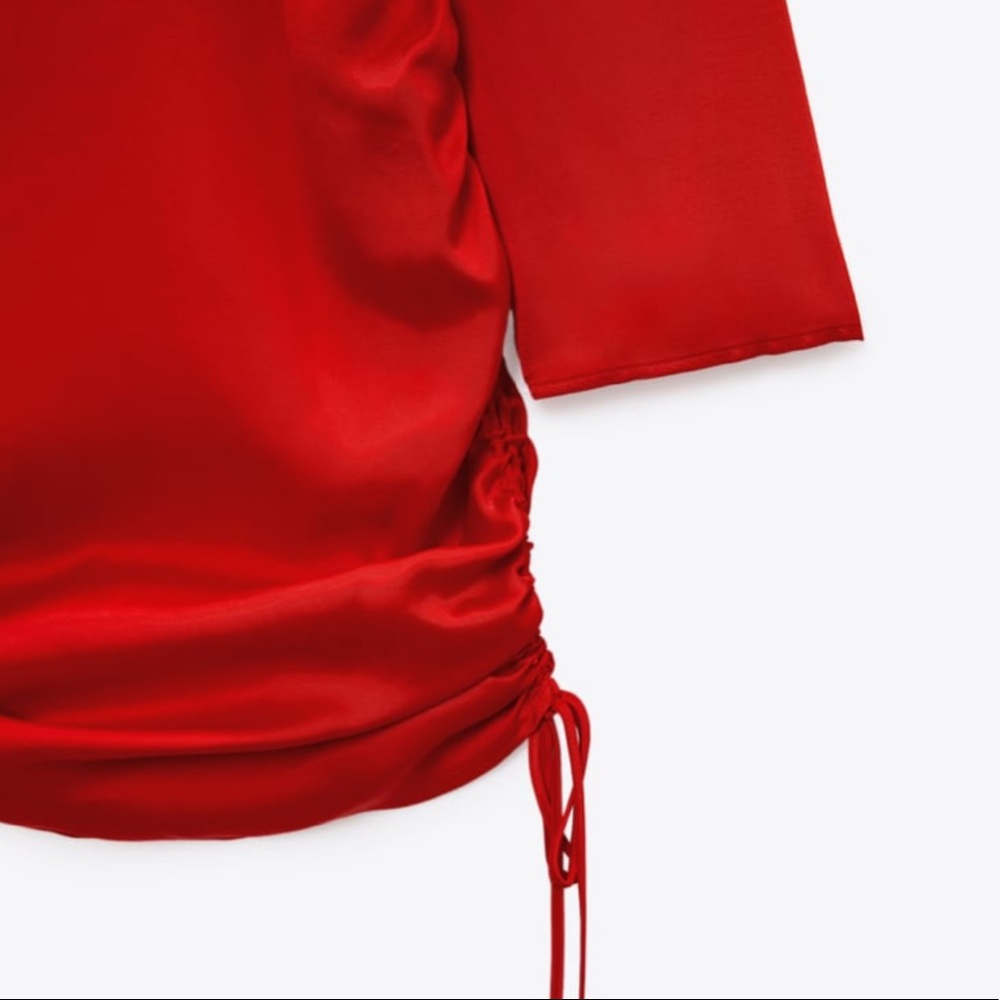 ZARA draped satin effect dress - Picture 6 of 6